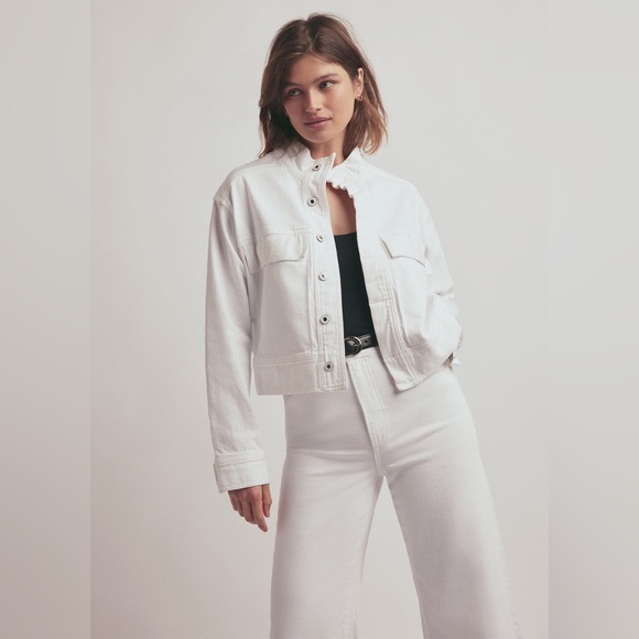 Favorite Daughter Jackets & Blazers - NWT | Favorite Daughter | The Nikki Denim Jacket in White | Sz XS